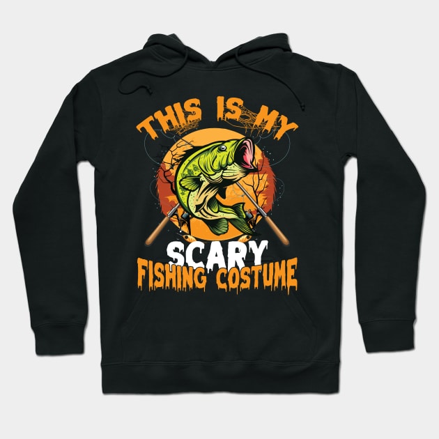 Fishing Pumpkin Halloween Custome Funny Ideas For Men Women Hoodie by reginaturner